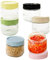 Lot de 6 récipients réutilisables en verre avec couvercles pour sauce, condiment, gelée, shot - 250 ml