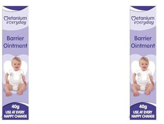 Metanium Everyday Barrier Ointment, Protection From Nappy Rash, For Everyday Nappy Change, Fragrance Free, Lanolin Free 40 g (Pack of 2)