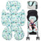 Orzbow Sitzauflage Buggy Sommer Universal, Wendbar Kinderwagen Einlage Sitzauflage Sommer Atmungsaktiv mit Kühlendes Gel Perl, Kühlende Sitzauflage Babyschale, 78x48cm, Zusammenklappbar, Grüne