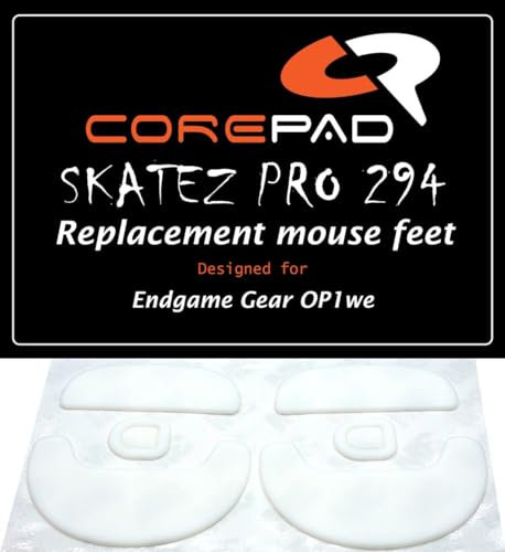 Corepad Skatez PRO 294 Replacement Mouse Feet Compatible with Endgame Gear OP1 / Endgame Gear OP1 8K / Endgame Gear OP1 RGB/Endgame Gear OP1we