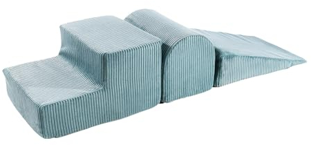 MEOWBABY Parcours motricité bébé en Mousse – Modules motricité Enfant – Structure motricité Escalade – Aire de Jeux intérieur Bloc Mousse, Aesthetic, Turquoise