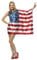 Tsffae America Flag Costume Wearable American Flag Costume Usa Flag Costume Outfits Patriotic Costume for 4th of July Independence Day for Women Men