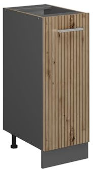 Vicco Apothekerschrank R-Line, Artisan-Eiche/Anthrazit, 30 cm ohne Arbeitsplatte
