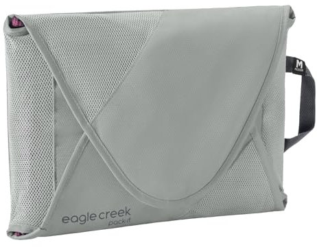 Eagle Creek Pack-It Original Kleidermappe – Reise-Kleidersack mit faltenfreiem Faltbrett und Kompressionsflügeln zur Maximierung des Gepäckraums, Sturmgrau – Medium, Storm Grey - Reveal (neu), Medium