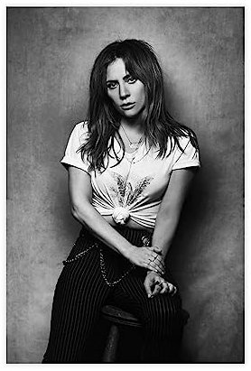 Poster Lady Gaga auf Leinwand, Schlafzimmer, Dekoration, Sportlandschaft, Büro, Raumdekoration, Geschenk, ungerahmt, 40 x 60 cm
