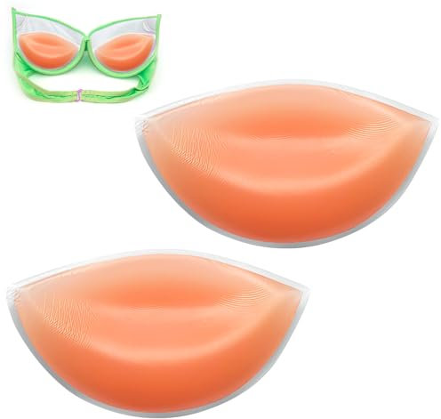 ORUZA Silikon-BH-Einlagen, Rutschfeste Push-Up-BH-Pads, Wiederverwendbare BH Polster Einlagen aus Silikon für BHs, Bikini, Badeanzüge, Strumpfhalter, Kleider, Hautfarbe