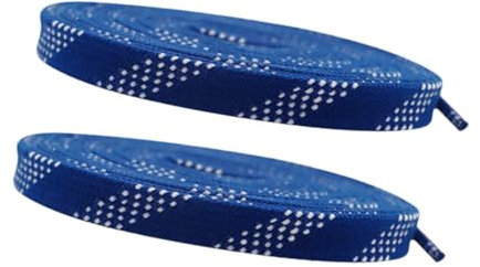kowaku 1 Paar gewachste Schnürsenkel für Hockey-Schlittschuhe, 1 cm breit, Schnürsenkel für Inlineskates, Hockey-Schuhe, Zubehör für, Blau, 244cm
