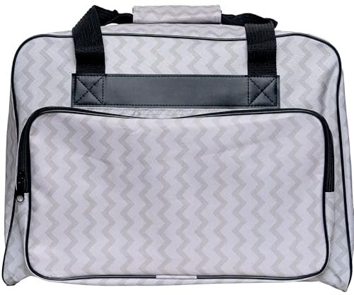 Janome Universal-Nähmaschinentasche, Leinen, gewellt, Grau