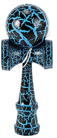 Joskeijky Spielzeug Aussen Sports Kendama Spielzeug Ball Kinder und Erwachsene Aussen Ball Sportarten Riss Buchen Buntes Design Schwarz und Blau