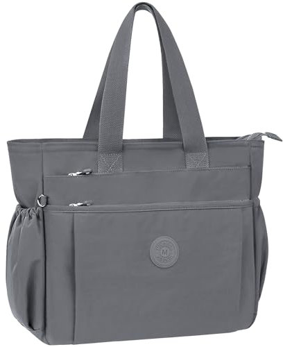 WACCET Handtasche Damen Groß, Wasserdicht Nylon Umhängetasche Damen mit Viele Fächer Leichte Tote Bag Shopper Tasche Damen Casual Weekender Tasche Schultertasche für Reisen, Arbeit, Schule