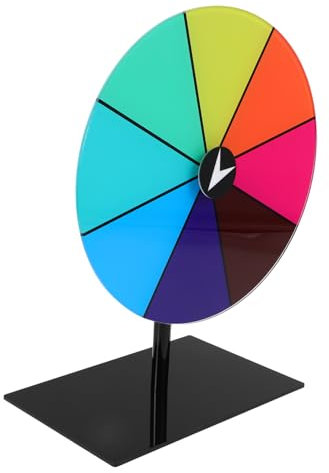 BESTonZON Spielrad Mit Schlitzen Rotierendes Farbiges Trocken Abwischbares Preisrad Für Messen Und Karnevale Tischparty-Spiele -zubehör Preisrad Für Interaktive Spiele Für Urlaub