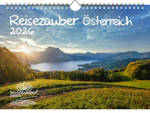 Reisezauber Österreich DIN A4 Kalender für 2026 Wien Reise Urlaub Berge - Seelenzauber