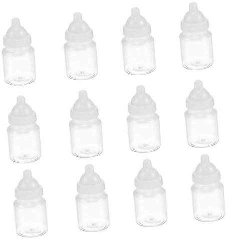 VANZACK 12Stücke Transparente Süßigkeiten Boxen Babyflaschen Form Für Babyparty Und Kindergeburtstag Wiederverwendbare Verpackungen Für Leckereien