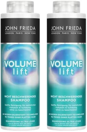 John Frieda Volume Lift Shampoo - Vorteilsgröße: 500 ml - Für Volumen und Fülle - Haartyp: fein, dünn, platt - Kabinettgröße (Packung mit 2)