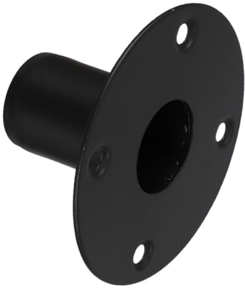 Toyvian Iron Speaker Stand Bracket 106mm x 75mm Metal Holder Base for Secure Audio and Stage Use, Black Speaker Mount for Professional Sound Equipment