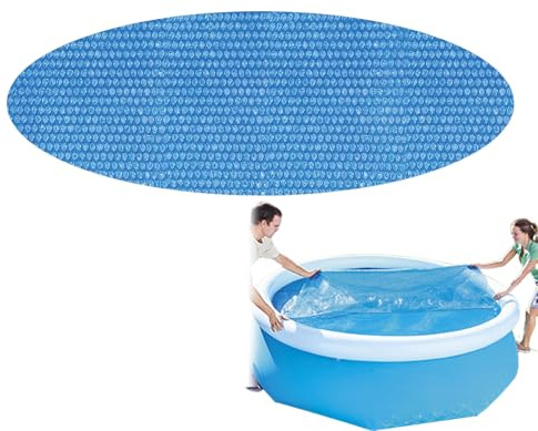 Pellicola solare per laghetto – piscina con bolle d'aria – telo isolante pieghevole per il riscaldamento 'acqua per giardino, piscina, pavimento, uomini e donne