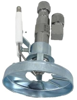 ZYNCUE Waste Oil Burner Nozzle for Industrial Boiler and Heating System, 1/4 Air Inlet with 08mm/10mm/15mm/20mm Hole Diameter Options, Metal Vortex Atomization