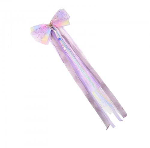 Große Lila Zuckertüten-Schleife aus Satin, Schultütendekoration für Mädchen (60x15 cm)