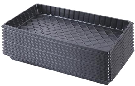 Lot de 10 Plateaux de Semis Réutilisable, Planche Semis, Plateau Semis Potager Cellule, Mini Serre pour Semis, Plateau de Semis pour Terrasse et Intérieur, Fleurs Germination Hydroponique, Sans Trou