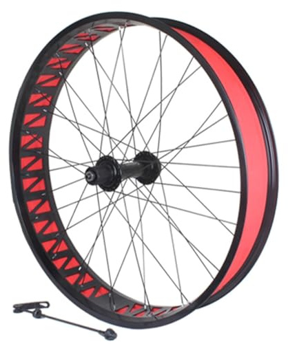 26 Zoll Fatbike Vorderrad Für Reifen Von 4,0–4,9'' Felgen Aus Aluminiumlegierung Scheibenbremse QR 135mm/190mm Hinterradnabe 36H Für 7–12-Gang(Black,Rear Wheel)