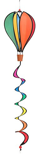 HQ Design Windspiration - Hot Air Balloon, UV-beständige und wetterfeste Windspiel Deko für Garten, Terrasse und Balkon - inkl. Aufhängung (Rainbow, Hot Air Balloon Twist Mini)