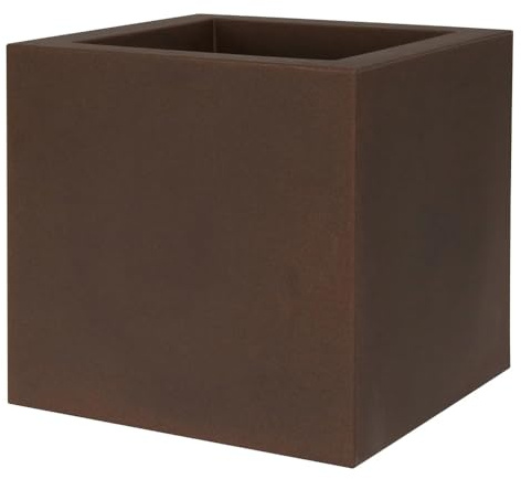 Fioriera KUBE VASO QUADRATO 50X50 H50 - EURO3PLAST RUGGINE