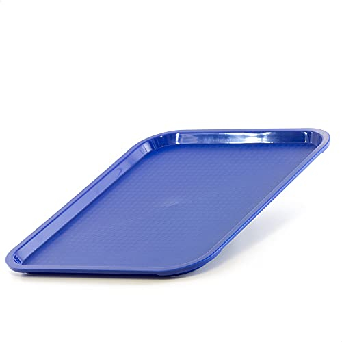 praktisches Servier Tablett Serviertablett Gläsertablett abräumen Gastrotablett rutschhemmend 45,5 x 35,5 cm stapelbar Farbe blau Gastronomie Kantine