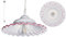 VANNI LAMPADARI - Lampadario a Sospensione Agnese- Lampadario Camera da Letto in Ceramica- Lampadario Soggiorno Decorato a Mano- Lampadario Cucina, Bagno- Diametro 30 cm- Rosa