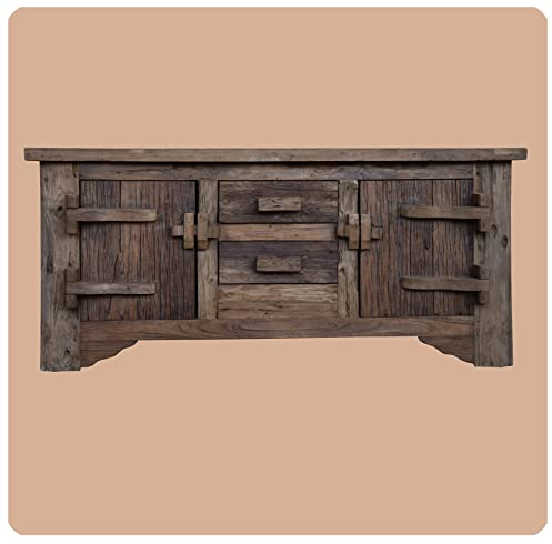 Simandra Altholz Kommode Lombok 3 Vintage Massiv Teakholz Möbel Handarbeit Antik