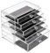 iPEGTOP Clear Acrylic Cosmetic Makeup Organiser Storage, Large 2 Tier Stackable 5 Drawers for Displaying Make Up Brushes, Lipsticks, Palettes, Nail Polish, Jewelry