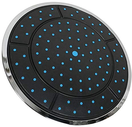 Soffione Doccia 1pcs 25cm Plastica a Forma di Rotonda a Forma di Pioggia Powered Box Doccia con Doccia Top Doccia Testa Ugello Cabina Accessori (Color : Black, Shower Head Size : Other)