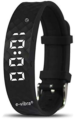 e-vibra Töpfchen-Trainingsuhr - Silent Vibrating Alarm Reminder Watch für Kinder und Erwachsene - mit Timer und 15 täglichen Alarmen (Black)