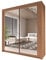 INTERWOOD Modern Full Mirror 2&3 Sliding Doors Wardrobe With Adjustable Shelves, Hanging Rails, Bedroom Furniture (Oak 180cm)