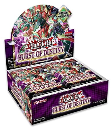 Yu-Gi-Oh! TRADING CARD GAME Affichage Burst of Destiny - Édition Allemande.
