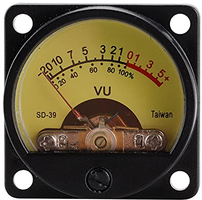 BuyWeek VU Meter, TS-35(SD-39) Audio Level Meter DC 12V 50mA Panel VU Meter mit Hintergrundbeleuchtung für Verstärker