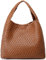Queenoris Damen 1134 Tragetasche, Schultertasche, Handtasche, Braun