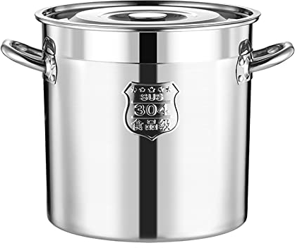 Olla sopera de Acero Inoxidable con Tapa y asa, Olla sopera con Tapa de Espejo Pulido Utensilios de Cocina saludables, compatibles con Todas Las Fuentes de Calor (Size : 40 * 40cm)