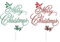 LGT Merry Christmas Mistletoe Red/Green Motto Cake Toppers. Perfect for Festive Cakes and Bakes.