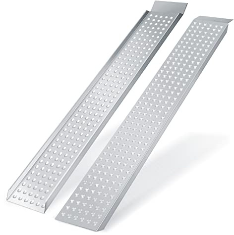 Randaco 2Pcs Auffahrrampe Faltbare Verladerampe 400 kg Antirutsch Verladeschiene 160 x 23.5 x 4cm für Motorrad Rasentraktor Auto