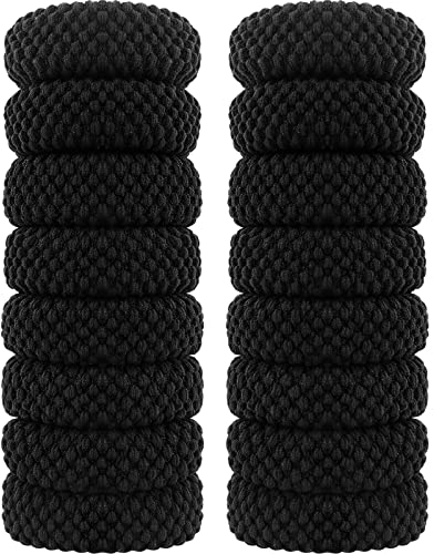 Hanyousheng 16 Stück Haargummi Dickes, Haargummi Schwarz Breit, Dickes Baumwolle Haargummi, Elastische Haargummi Weich für Damen Mädchen, Haargummi Damen für Dickes Haar