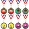 Yinkin 8 Stück Loser Medaille Last Place Award 5,9 cm Gold Loser Trophäe Medaille Star Last Place Trophäe Witz Lustige Preise mit Nackenband Nackenbänder für Party Spiel Aktivität Wettbewerbe Zubehör