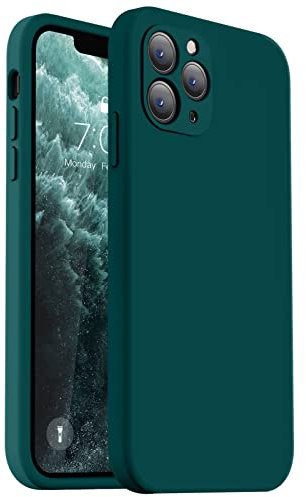 Vooii Compatible with iPhone 11 Pro Max Case, Upgraded Liquid Silicone with [Flat Edges] [Camera Protection] [Soft Anti-Scratch Microfiber Lining] Phone Case for iPhone 11 Pro Max - Teal