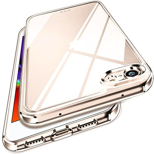 iVoler Anti Ingiallimento Chiaro Cover per iPhone SE 2022/2020 (3. / 2. Generazione) / iPhone 8 / iPhone 7, [Protezione Fotocamera] Trasparente Antiurto Custodia Case con Assorbimento degli urti