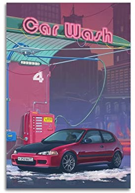 HALOUB JDM Sportauto-Poster für Civic Racing Car Supercar dekorative Malerei Leinwand Wand & Kunstbild Druck Familienzimmer Dekor 30 x 45 cm