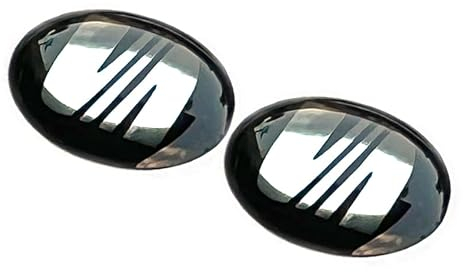 2 Stück Aufkleber 10mm Diameter für Seatin schwarz. Sticker mit Emblem. Mit einem transparent Silikonshutz (10mm schwarz)