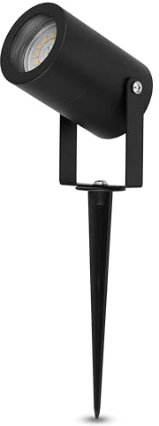 REV Gartenbeleuchtung - Gehäuse IP65 aus Aluminium, Wegeleuchte außen schwenkbar. 230lm, 3W. Kabel 1,5m, H:27cm, Schwarz L440