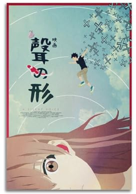 karn Anime A Silent Voice Poster, ästhetische Leinwand, Poster, Raumdekoration, Wandkunst, Poster, Druck, Dekoration, Poster, 30 x 45 cm, ungerahmt