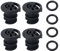 HISports Ölablassschraube mit Dichtung 06L103801, kompatibel mit Passat VW 1.8 l, 2.0 l, Kunststoff Ölablassschraube, Ersatzteile, 4 Stück, schwarz