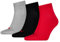 Puma Unisex Quarter Sock, Black/red, 43/46 (3er Pack)