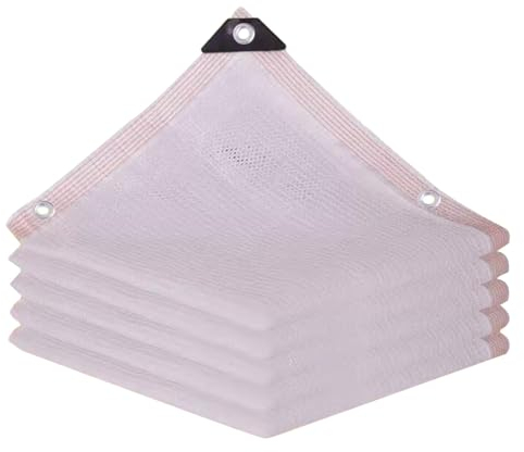 55% Schattentuch Sonnenschutznetz mit öSen Schattennetz Outdoor Sonnensegel Zaun Sichtschutz Zaunblende Atmungsaktive Beschattungstuch WäRmeisolations Net,1x2m 4x6m 5x8m 2x6m 3×5m 4×5m 4×6m 5×5m Weiß